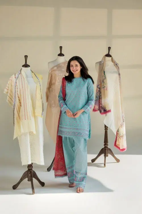 Sobia Nazir Vital Unstitched Collection 26 Lawn Formal Festive Wear "Blue" V-6A | 3Pcs.