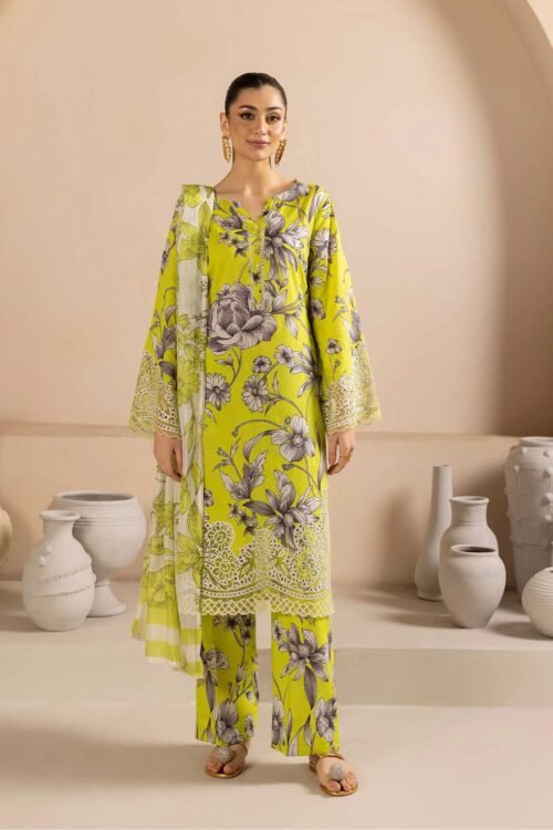 Adan's Libas | Aaira Eid Edit Lawn Stitched "Green" Daily Casual Wear | d3-3pc