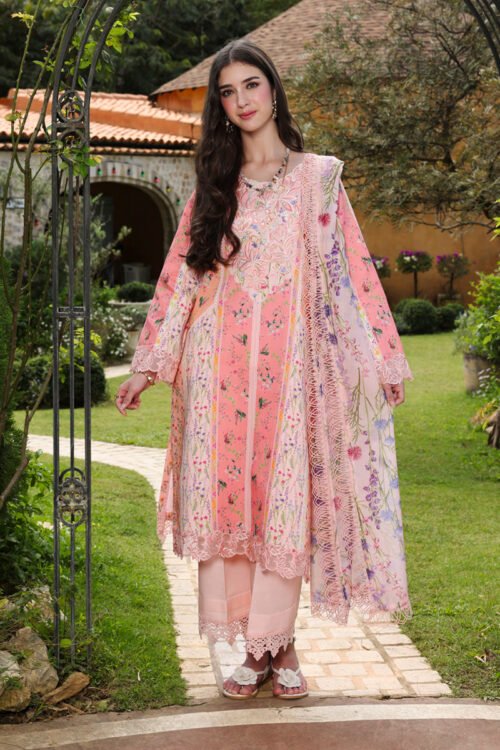 Rang Rasiya | Lifestyle Summer Lawn'26 D06-Unstitched "Pink" Formal Festive Wear | 3pc