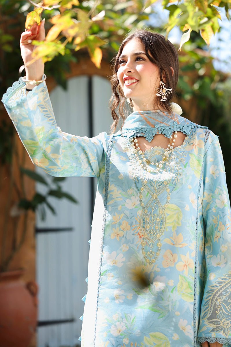 Rang Rasiya | Lifestyle Summer Lawn'26 D07-Stitched "Blue" Formal Festive Wear | 3pc - Image 3