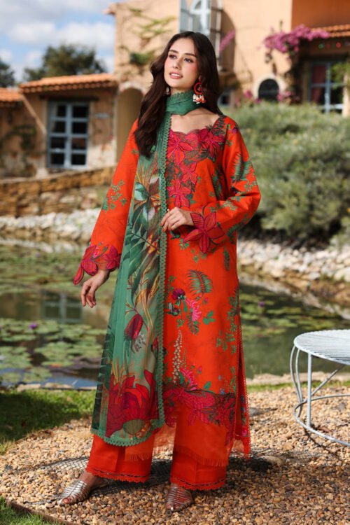 Rang Rasiya | Lifestyle Summer Lawn'26 D09-Stitched "Orange" Formal Festive Wear | 3pc