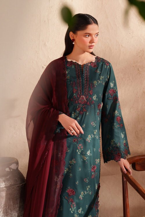 Iznik | Eid Lawn Unstitched Collection 26 Formal Festive Wear "Green" EL-11 | 3Pcs.