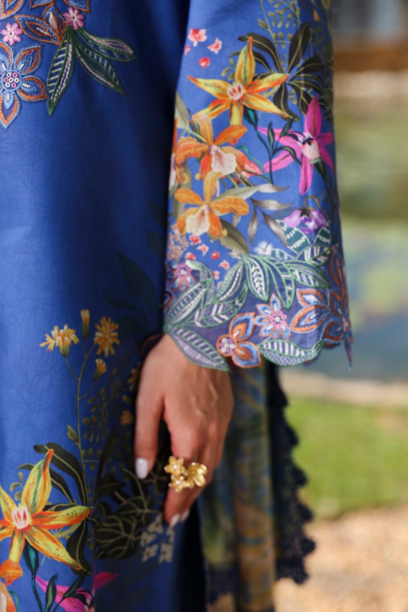 Rang Rasiya | Lifestyle Summer Lawn'26 D15-Stitched "Blue" Formal Festive Wear | 3pc - Image 4