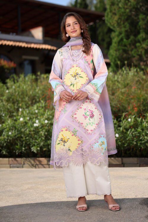 Rang Rasiya | Lifestyle Summer Lawn'26 D16-Stitched "Purple" Formal Festive Wear | 3pc