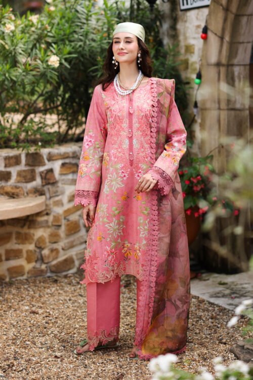 Rang Rasiya | Lifestyle Summer Lawn'26 D17-Stitched "Pink" Formal Festive Wear | 3pc