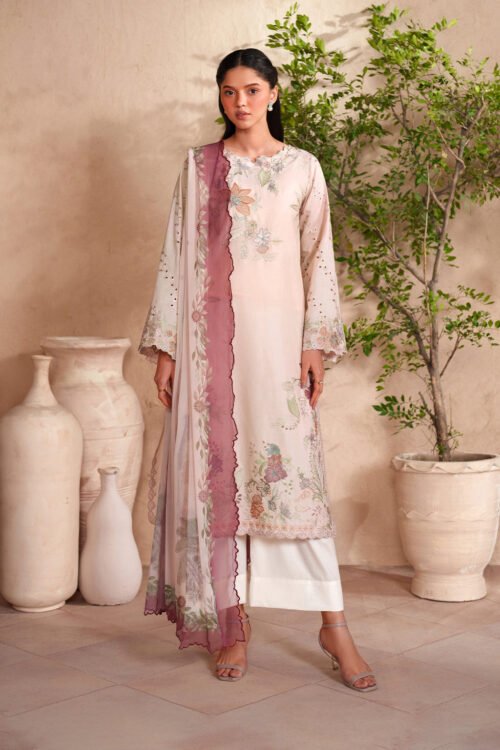 Iznik | Eid Lawn Unstitched Collection 26 Formal Festive Wear "Pink" EL-04 | 3Pcs.