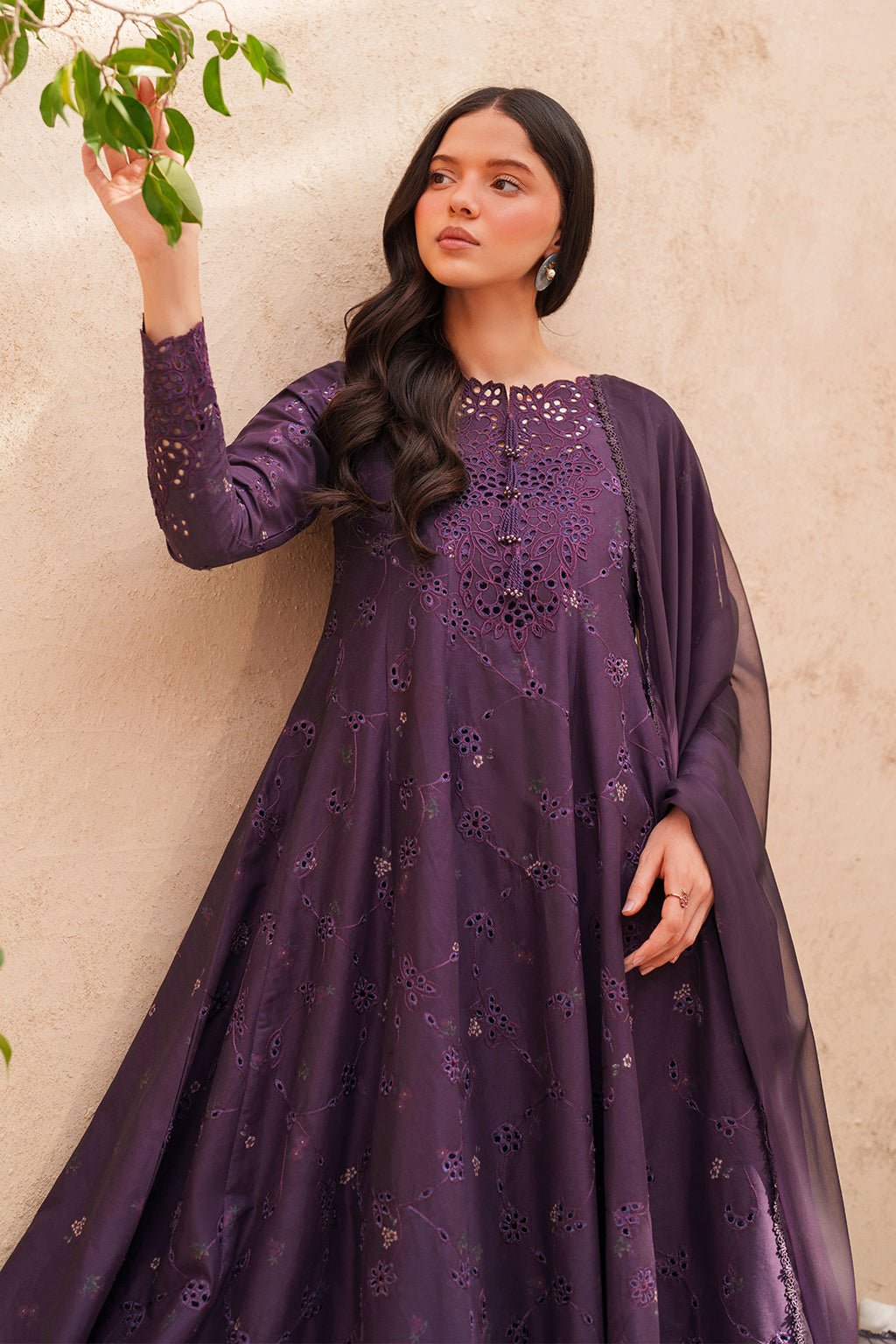 Iznik | Eid Lawn Unstitched Collection 26 Formal Festive Wear "Purple" EL-08 | 3Pcs. - Image 3