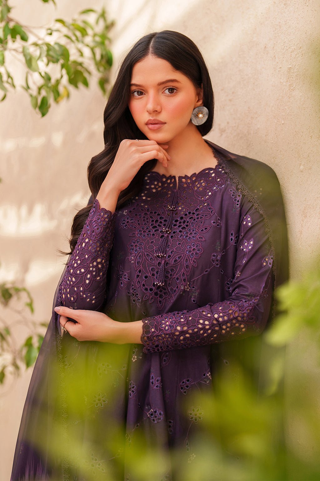 Iznik | Eid Lawn Unstitched Collection 26 Formal Festive Wear "Purple" EL-08 | 3Pcs. - Image 4