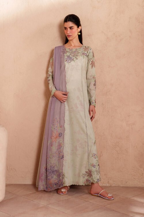 Iznik | Eid Lawn Unstitched Collection 26 Formal Festive Wear "White" EL-09 | 3Pcs.