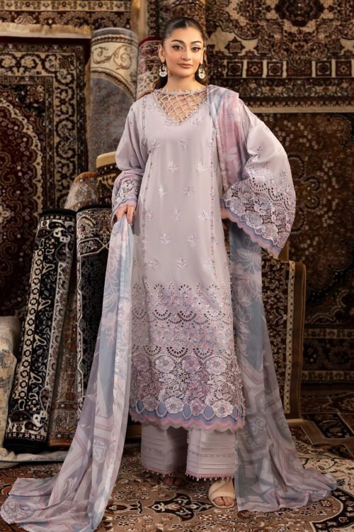 Adan's Libas | Chenille Stitched Lawn 26 Formal Festive Wear "Purple" | 3 Pcs.