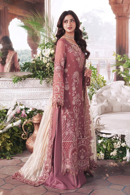 Imrozia | Serene Sajal Bridal 26' Vol 02 Unstitched Organza Wedding Dress I-261 "Brown" | 3 Pcs.