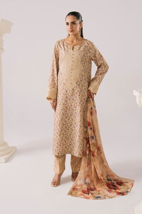 Imrozia Serene | Floral Atelier Lawn’26 V-1 Stitched "Pink" Formal Festive Wear | L17-3pc