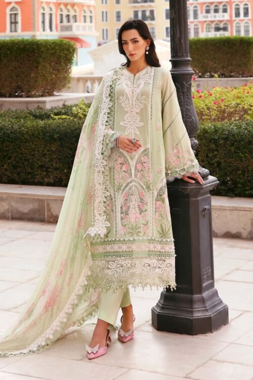 Maria B | Lawn Vol-26 11A-Unstitched "Green" Formal Festive Wear | 3pc