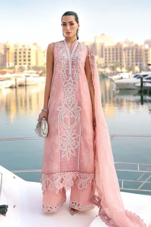 Maria B | Lawn Vol-26 4B-Unstitched "Pink" Formal Festive Wear | 3pc