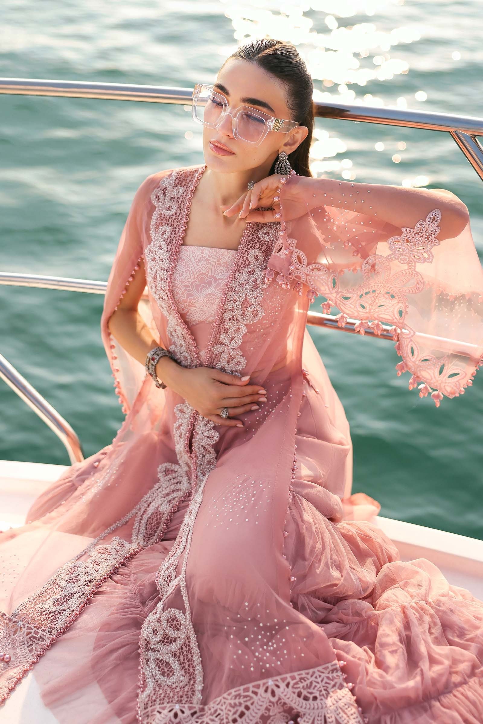 Maria B | Lawn Vol-26 4A-Unstitched "Yellow" Formal Festive Wear | 3pc - Image 4