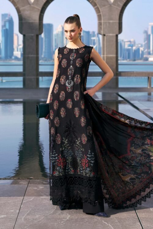 Maria B | Lawn Vol-26 5B-Unstitched "Black" Formal Festive Wear | 3pc