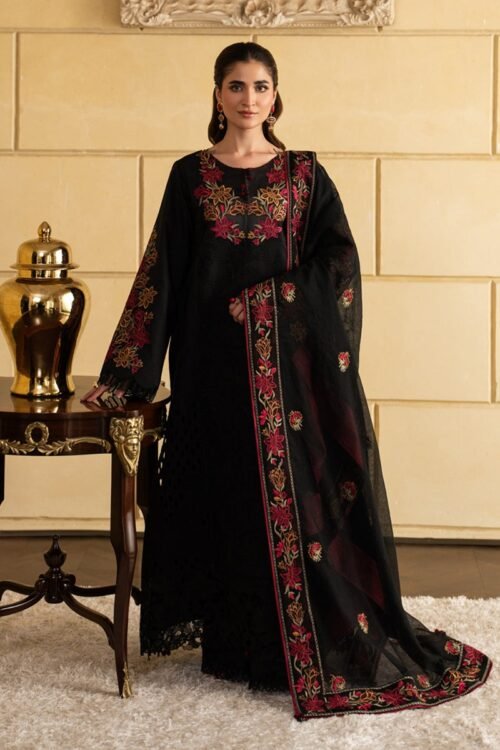Rang Rasiya | Carnation Lawn Eid Edit'26 Ezra-Unstitched "Black" Daily Casual Wear | 3pc
