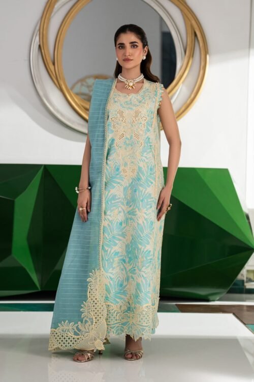 Rang Rasiya | Carnation Lawn Eid Edit'26 Isla-Unstitched "Blue" Daily Casual Wear | 3pc