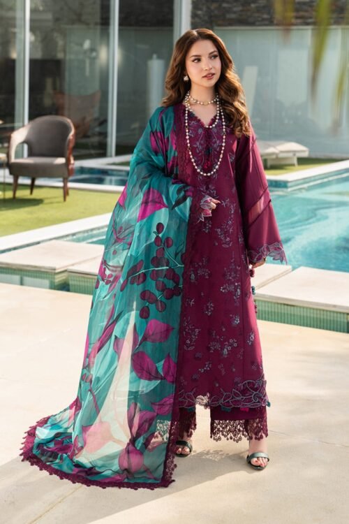 Rang Rasiya | Carnation Lawn Eid Edit'26 Kaia-Unstitched "Purple" Daily Casual Wear | 3pc