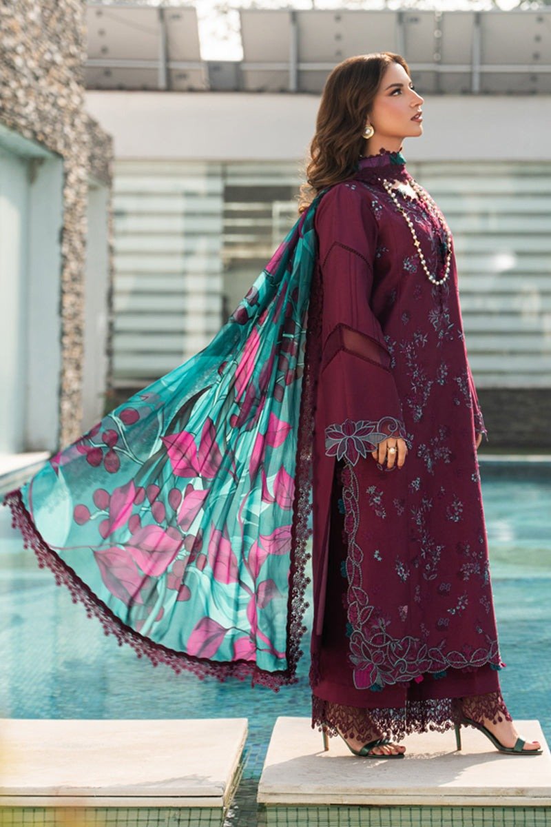 Rang Rasiya | Carnation Lawn Eid Edit'26 Kaia-Unstitched "Purple" Daily Casual Wear | 3pc - Image 2