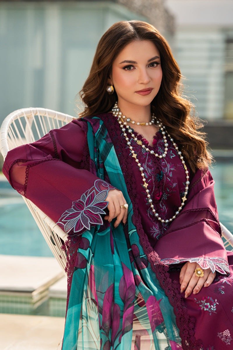 Rang Rasiya | Carnation Lawn Eid Edit'26 Kaia-Unstitched "Purple" Daily Casual Wear | 3pc - Image 3