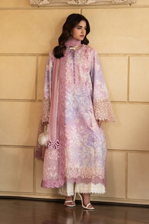 Rang Rasiya | Carnation Lawn Eid Edit'26 Lara-Unstitched "Purple" Daily Casual Wear | 3pc