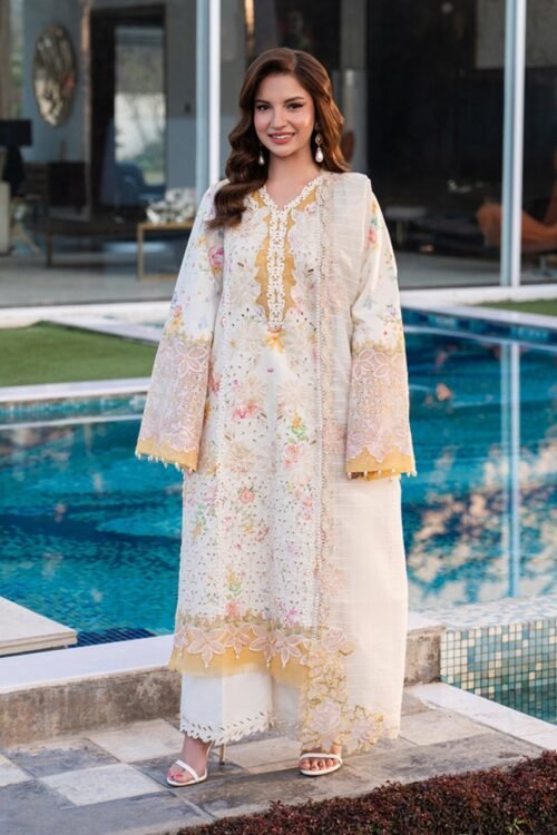 Rang Rasiya | Carnation Lawn Eid Edit'26 Lily-Unstitched "White" Daily Casual Wear | 3pc