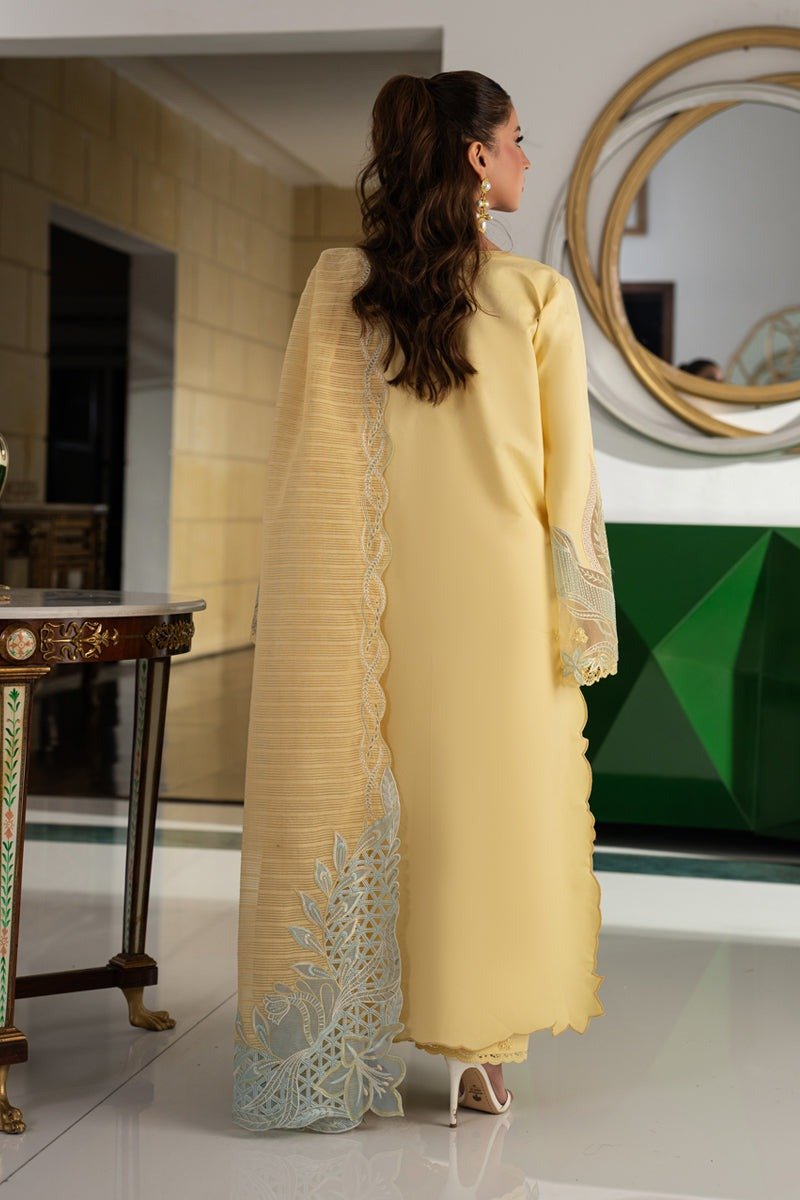 Rang Rasiya | Carnation Lawn Eid Edit'26 Nadia-Unstitched "Yellow" Daily Casual Wear | 3pc - Image 3