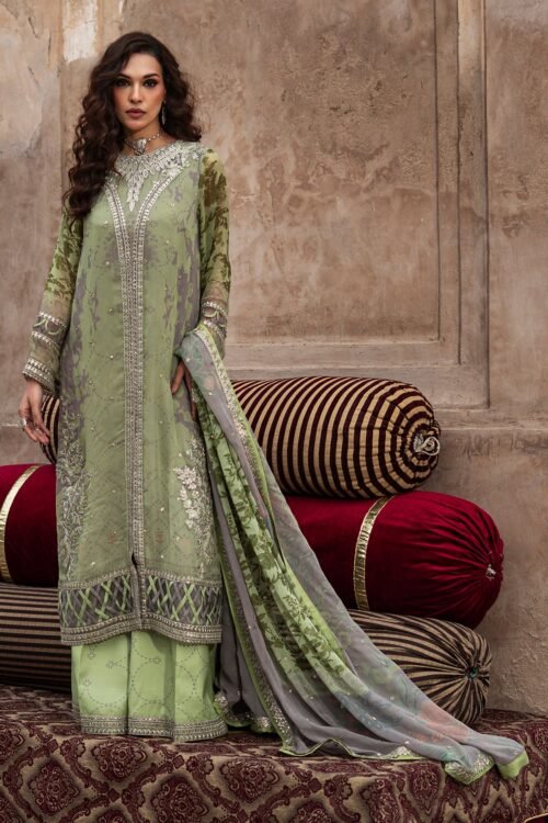 Charizma | Vasal Luxury Chiffon Unstitched Collection Vol 1 Formal Festive Wear VSL6-06 "Green" | 3pcs-M.