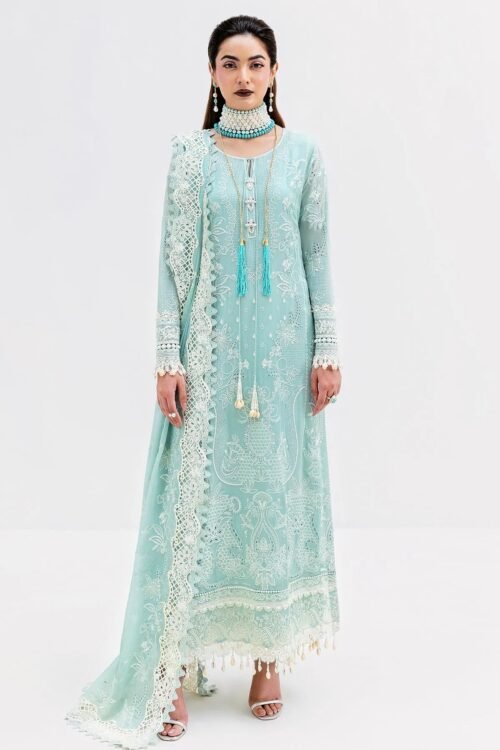 Imrozia Serene | Luxe Serene Stitched "Aqua" Georgette Festive Wear | S-1087-3pc