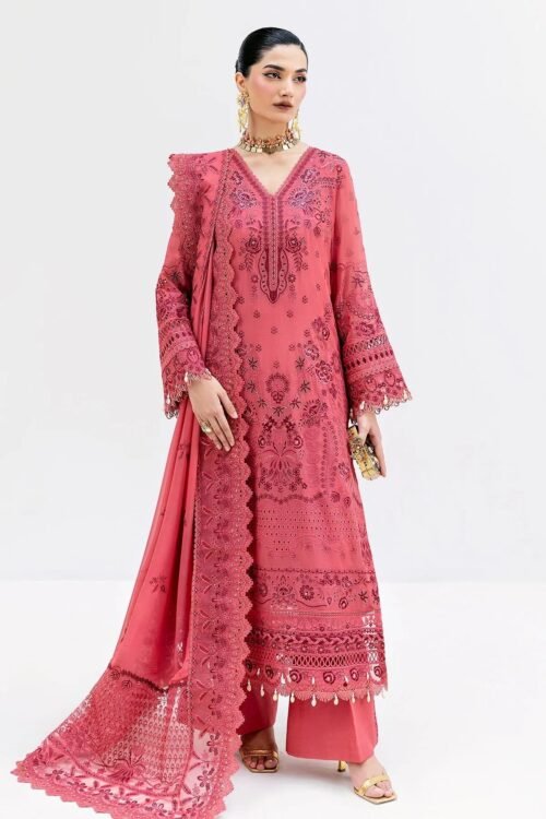 Imrozia Serene | Luxe Serene Stitched "Tea Pink" Georgette Festive Wear | S-1092-3pc