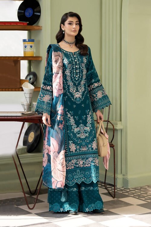 Imrozia Serene | Opaline Drape Silk'26 Soft Lumine Stitched "Olive" | ip-188-3pc