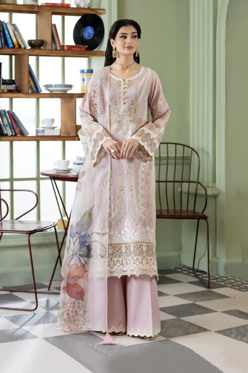 Imrozia Serene | Opaline Drape Silk'26 Dawn Opal Stitched "Lavender" | ip-191-3pc