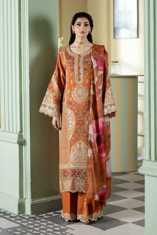 Imrozia Serene | Opaline Drape Silk'26 Ivory Gleam Stitched "Squash" | ip-186-3pc