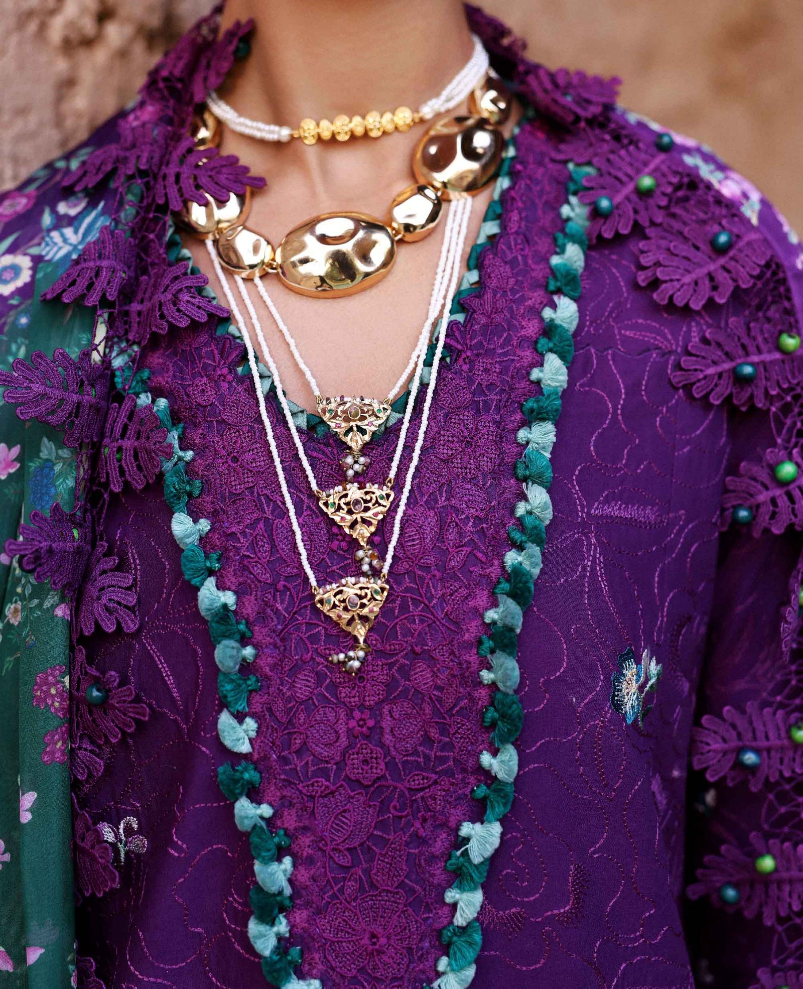 Republic Womens Wear | Reine Luxury Lawn 26 Unstitched Lawn Formal Festive Wear "Purple" D-8B | 3Pcs. - Image 3