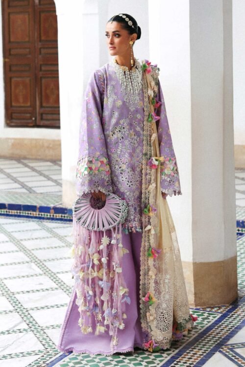 Republic Womens Wear | Reine Luxury Lawn 26 Unstitched Lawn Formal Festive Wear "Pink" D5-B | 3Pcs.