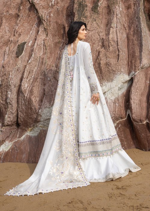 Sadaf Fawad Khan | Siraa Lawn 26 Unstitched Lawn Formal Festive Wear "White" D06 | 3Pcs.