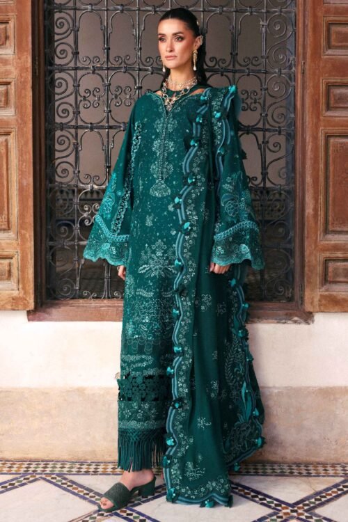 Republic Womens Wear | Reine Luxury Lawn 26 Unstitched Lawn Formal Festive Wear "Green" D6-A | 3Pcs.