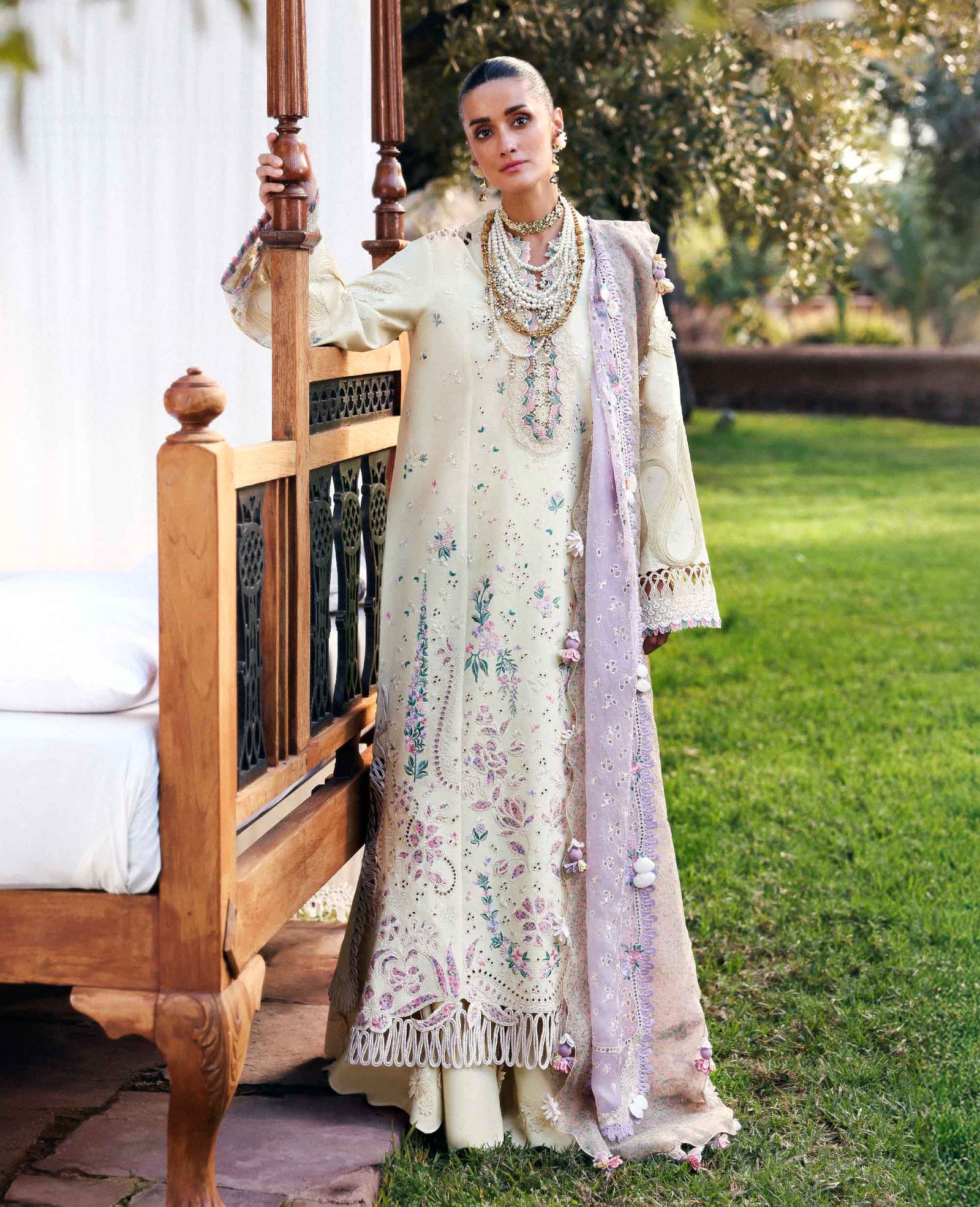 Republic Womens Wear | Reine Luxury Lawn 26 Unstitched Lawn Formal Festive Wear "Yellow" D7-B | 3Pcs.