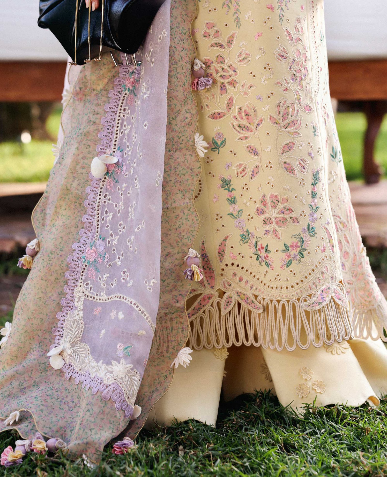Republic Womens Wear | Reine Luxury Lawn 26 Unstitched Lawn Formal Festive Wear "Yellow" D7-B | 3Pcs. - Image 4